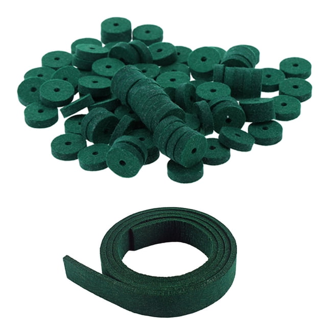 90 Pcs Rondelles de Clavier Piano, Feutre pour Rail d'Équilibre, Pièces de Réparation & 1pcs Feutre de Rail à Ressort Vert