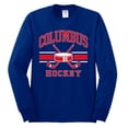 thumbnail image 2 of Wild Bobby City of Columbus Hockey Fantasy Fan Sports Men's Long Sleeve Shirt, Royal, Small, 2 of 5