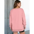thumbnail image 5 of Women'S Oversized Sweatshirts Long Sleeve Shirts V Neck Loose Pullover 2025 Trendy Fall Outfit Pink XL, 5 of 6