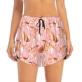 thumbnail image 2 of Hirioo Pink Cockatoo Birds for Women's Double Layer Athletic Shorts High-Performance Gym Shorts with Inner Pocket, Elastic Waistband-Large, 2 of 7