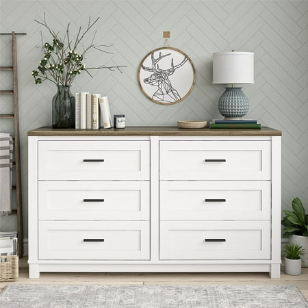 Chapel Hill 6-Drawer Dresser, White