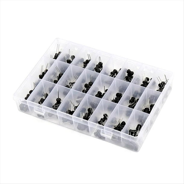 Kit de Condensadores Electrolíticos de 240 Piezas, Rango de Valores: 2,2 ΜH-100 ΜH.
