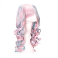 thumbnail image 2 of Peluca de Cosplay 80 cm Clip de Anime Color Cabello Rizado Peluca Multicolor Europea y Peluca de Halloween, 2 of 5