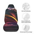 thumbnail image 4 of Wukai Colorful Abstract Wave Motion Full Set Car Seat Covers with Soft Padding Universal Auto Front Seats Protector and Cushion Mat, 4 of 5