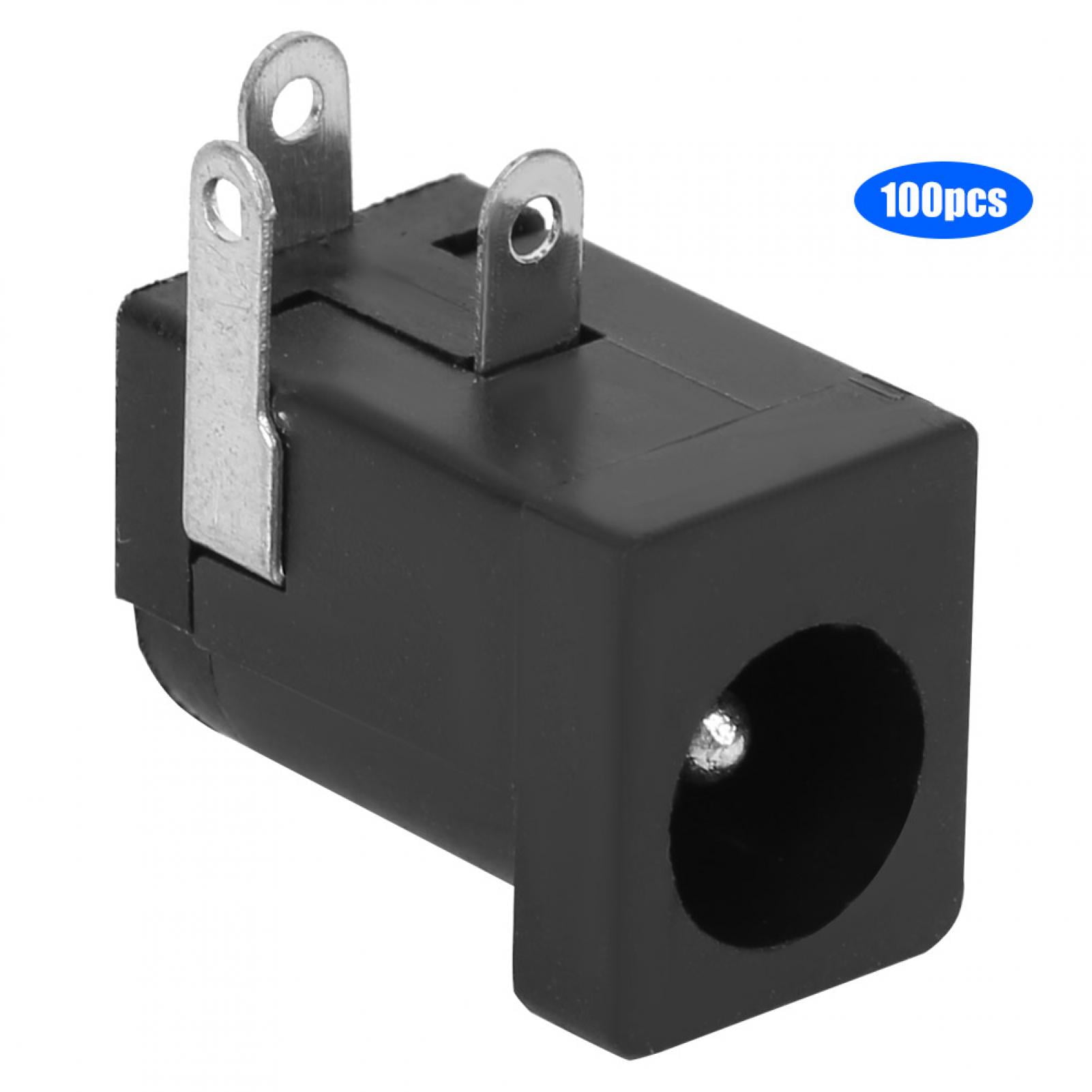 Practical DC Power Socket, 100pcs DC Power Plug Jack, 5.5 X 2.1MM