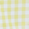 thumbnail image 6 of Efavormart 54" Square WHITE / YELLOW Checkered Wholesale Gingham Polyester Linen Picnic Restaurant Dinner Tablecloth, 6 of 9