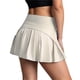 thumbnail image 3 of Falda deportiva plisada de cintura alta para mujer: falda deportiva de dos piezas con pantalones cortos incorporados, bolsillos laterales y bolsillo trasero con cremallera., 3 of 7