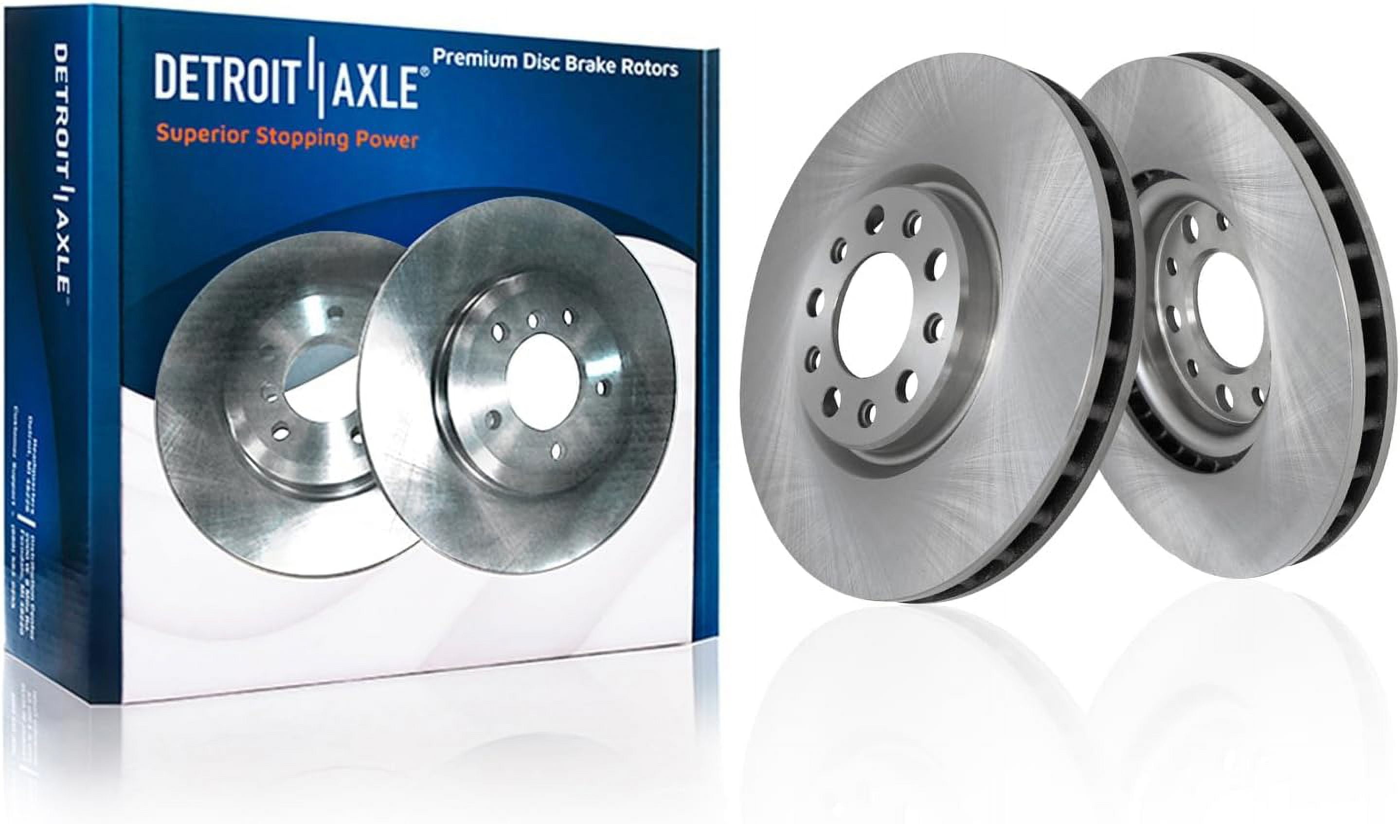Detroit Axle - 8pc Brake Kit for 2014-2022 Jeep Cherokee, 2015 2016 2017 2018 2019 2020 2021 Disc Brakes Rotors Ceramic Brake Pads Replacement : 12.99" inch Front and 10.95" inch Rear Rotor