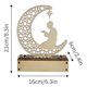 thumbnail image 4 of Decoraciones huecas de Eid Ramadán LED Tallado calado Lámpara de madera Lámpara de mesa duradera Manualidades, 4 of 10