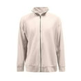 thumbnail image 4 of Fgnfyis Jacket for Men Casual Lightweight Textured Stand Collar Zippered Outerwear for Daily Streetwear and Stylish Winter Coats for Men Khaki XXL, 4 of 6