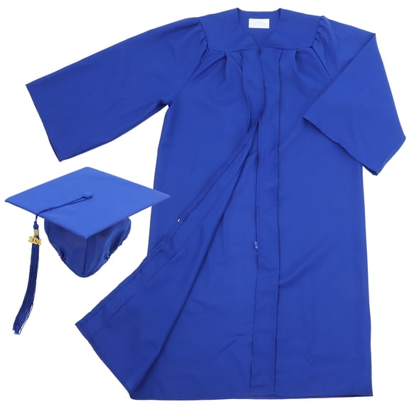 HONMEET Graduation Gown and Cap Set for Men and Women, Professional Academic Ceremony Apparel