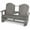 Deep Gray, variant on Innovaze Poly Lumber Patio Glider for Outdoor Porch & Patio with Foldable Cup Holders,HIPS All-Weather Resistant , High Back & Contoured Seat, 900 lb (3-Seat Brown)