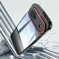 thumbnail image 6 of Allytechgroup Pixel 9 Clear Back Cover Case with Lens Protector, Anti-Yellow Shockproof Bumper AntI-Scratch Drop Proof Full Body Protective Phone Case for Google Pixel 9, Blackred, 6 of 6