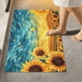 thumbnail image 2 of SKYSONIC Bathroom Rug Mats Starry Sky Sunflower Print, Fluffy Plush Absorbent Bath Rugs Carpet with Non Slip Bottom for Bathroom Floor Toilet Tub and Shower, 2 of 7