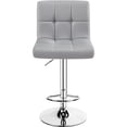 thumbnail image 5 of Yaheetech PU Leather Swivel Bar Stool with Adjustable Height and Footrest, Light Gray, 5 of 10