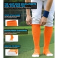 thumbnail image 2 of Exxact Sports Over the Calf Baseball Socks - Athletic Tube Socks for Football, Softball, Hockey, Youth & Adult Sizes (Orange, Medium), 2 of 7