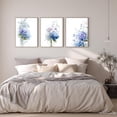 thumbnail image 6 of Blue Floral Hydrangea Plant Canvas Painting Print Wall Art for Living Room Bedroom Decoration Frameless, 6 of 7
