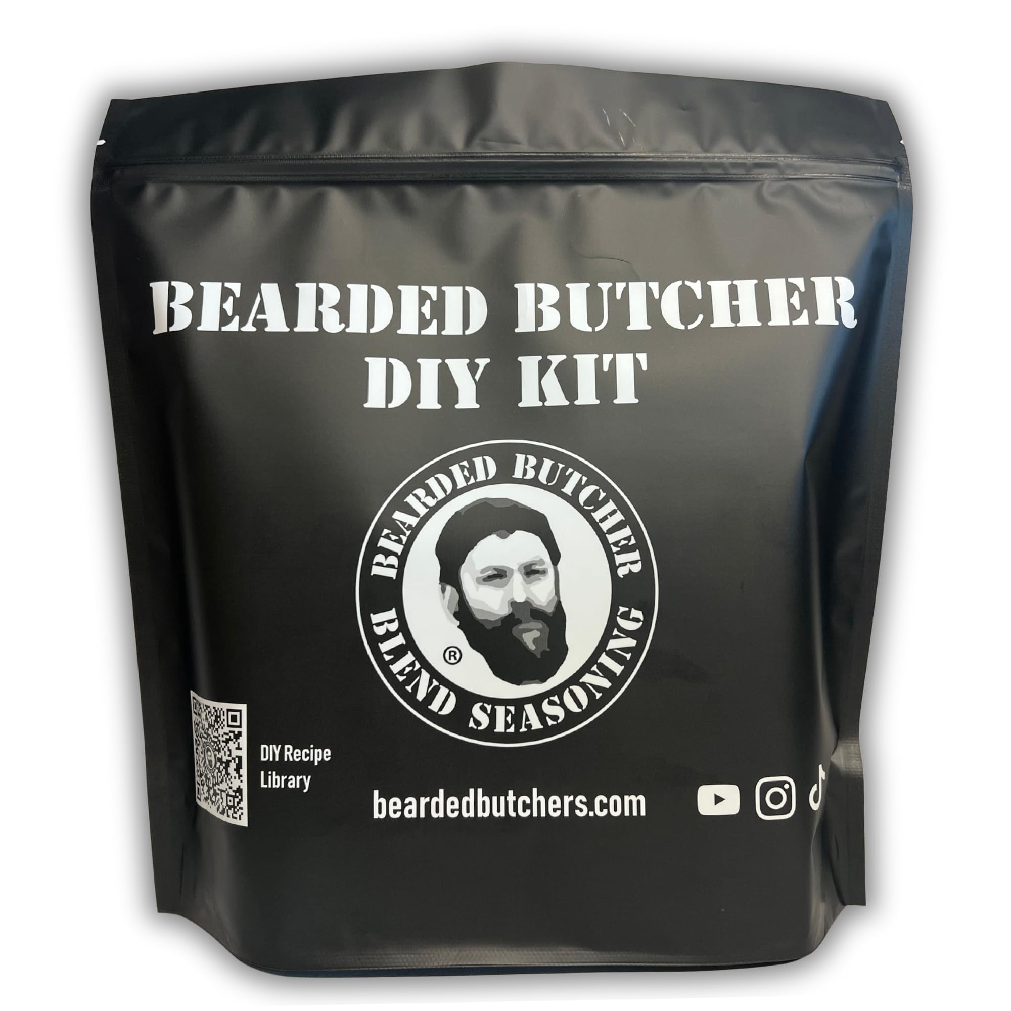 The Bearded Butchers Apple Cinnamon Bratwurst DIY Kit – Sweet & Savory Brats – Includes Apple Cinnamon Seasoning, Dried Apples & 32mm-35mm Natural Hog Casings – For Up to 25 lbs Meat