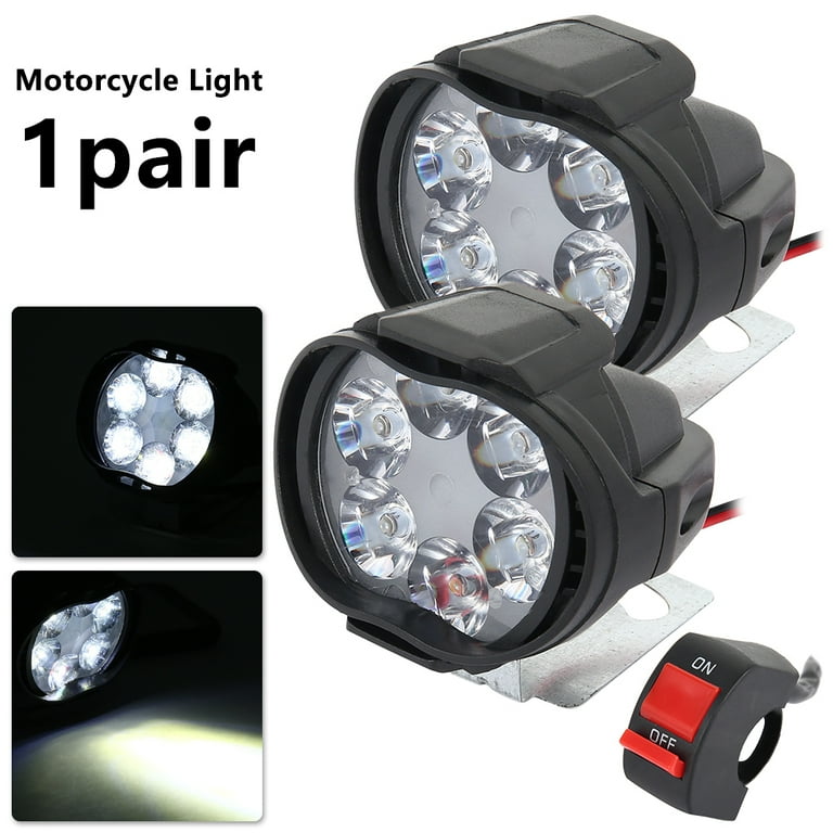 Willstar 2X Motorcycle LED Spot Lights Motorbike Headlight Fog