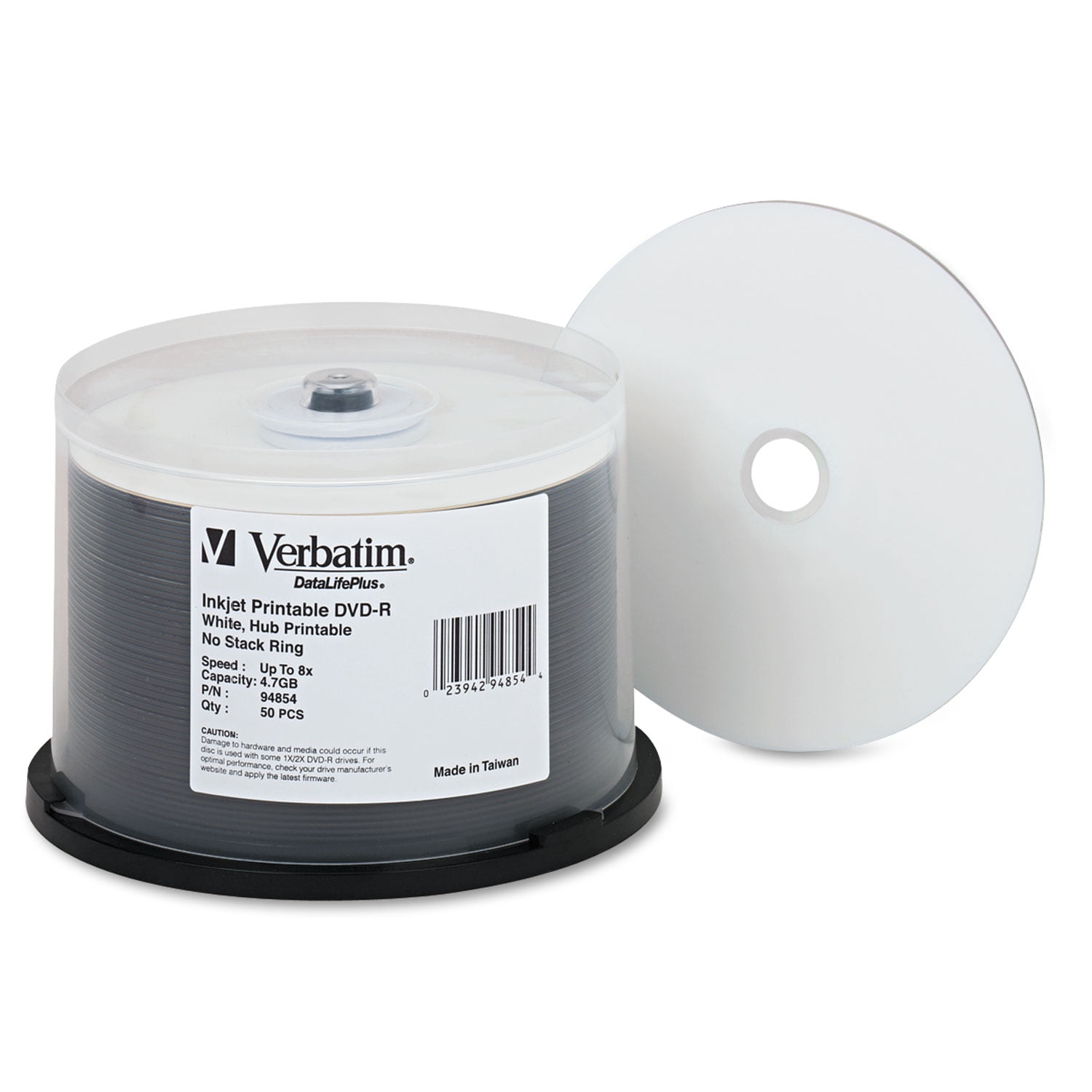 Verbatim DVD-R Wide Inkjet Printable 4.7GB 16x Spindle 25 pcs 