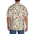 thumbnail image 3 of Susaid Squirrel In The Forest Print Men's Polo Shirts Button Down Short Sleeve Casual Summer Beach Vintage Shirts for Men-XX-Large, 3 of 5