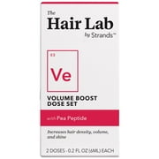 The Hair Lab Volume Boost Dose Set with Pea Peptide to Thicken Hair, 2 x 0.2 oz.