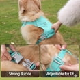 thumbnail image 3 of Mile High Life No Pull Dog Harness with Reflective Stripe, Adjustable Easy Get on Lightweight Harness for Small Medium Large Dogs Walking Running Training (Green, M Chest 18"-25"), 3 of 5