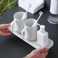thumbnail image 1 of Kitchen Sink Side Draining Board Coffee Tray Multi Organizing Basket Scene Shelf Organizer White Size S, 1 of 8