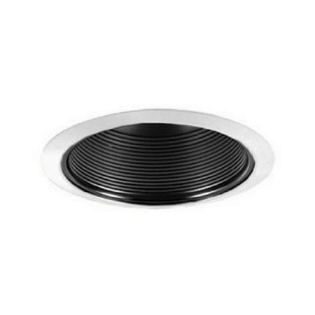 

Jesco Lighting TM609BKWH 6 in. Step Baffle Trim- Black Baffle- White Trim