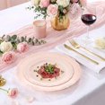 thumbnail image 3 of 60PCS Pink Plastic Plates - Heavy Duty Pink , Elegant Plastic Plates for Bridal Shower, Wedding and Party Including 30 Dinner Plates 10 '' & 30 Dessert Plates 7.5 '', 3 of 4