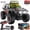 Black, variant on HNH 1:10 Scale Remote Control Car for Kids, 4WD Rc Car Off Road Monster Truck with LED Light, 2 Batteries