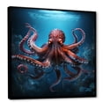 thumbnail image 2 of Designart "Cosmic Style Octopus Artistry" Octopus/Squid Floater Framed Canvas Wall Art, 2 of 5