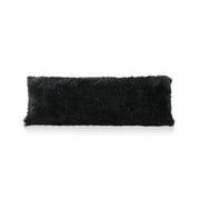 Reafort Luxury Long Hair, PV Fur, Faux Fur Body Pillow Cover/Case 21"x54" with Hidden Zipper Closure (21"x54" Body Pillow Cover, Black)