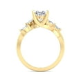 thumbnail image 3 of Secilia - Moissanite Oval Cut Lab Diamond Twist Band Engagement Ring, 3 of 4