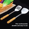 thumbnail image 2 of Amdohai Stainless Steel Slotted Spatula Kitchen Cooking Spatula with Wooden Handle, 2 of 8