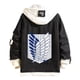 thumbnail image 1 of Chaqueta de mezclilla con estampado de alas de Ataque de los Titanes., 1 of 1