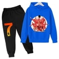 thumbnail image 3 of Conjunto de sudadera con capucha de primavera de Ronaldo, conjunto de 2 piezas de sudadera y pantalones azules informales para niños, ropa deportiva informal, chándal para niños, 3 of 5