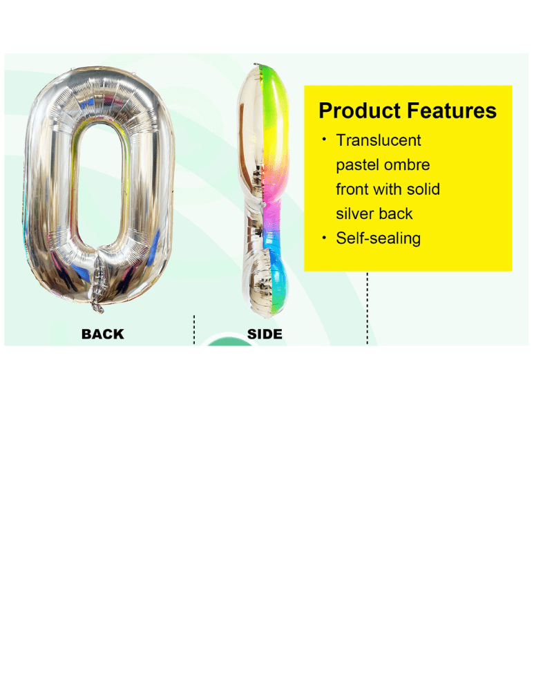 34" Number Foil Jelly Balloon Rainbow "0" - 1 Piece Per Pack- Mylar Number Balloon For Wedding Marriage Birthday Festival Party Baby Shower Engagement Venue Decor