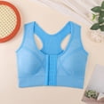 thumbnail image 4 of Bras for Older Women Push Up Cup-Engineered Support Lift Seamless Full Coverage with Adjustable Straps Sky Blue, Size S, 4 of 5