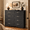 Black, variant on Aiho Farmhouse Dresser for Bedroom, 47.2" Wide 8 Drawer Dresser Storage Organizer, Wood Chest of Drawers for Bedroom, TV Stand for 50 inch TV, for Living Room, Hallway - Retro Desktop