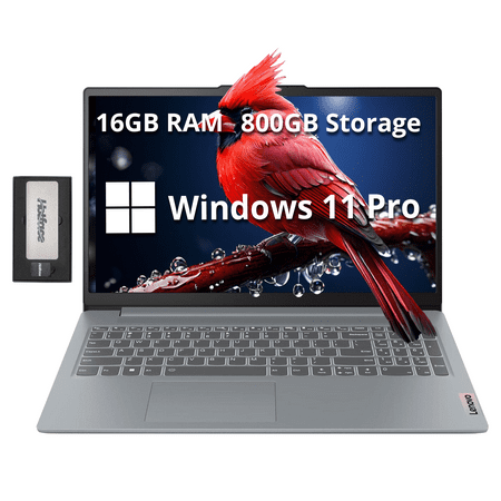 Lenovo IdeaPad Slim 3 15.6" FHD Laptop, AMD Ryzen 7 7730U, 16GB RAM, 512GB SSD, AMD Radeon Graphics, Wi-Fi 6, HDMI, Windows 11 Pro, Gray, 256GB Docking Station Set