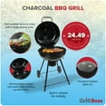 thumbnail image 3 of Open Box Grill Boss 22" Kettle Charcoal Grill,Porcelain Lid, Large Cooking Area, 3 of 11