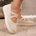 thumbnail image 2 of YOUYEDIAN Loafers for Women Fashion Cross Strap Design Breathable Mesh Comfy Flats Versatile Platform Slip On Casual Walking Shoes, 2 of 5