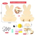 thumbnail image 2 of DecoracióN de Conejito de Pascua, Artes y Manualidades para NiñOs, DecoracióN de Fiesta de Conejo de Madera de Pascua, Accesorios de Madera Sin Terminar DIY 3D, 2 of 5