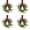 Red and Black checkered, variant on 4 Pack Norfolk Pine Christmas Mini Wreaths, Real Touch Greenery Elegant Green Bows Farmhouse Decor Indoor Outdoor Cabinet Door Window Fireplace, 10.6in