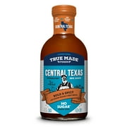 True Made Foods Barbecue Sauce Central Texas BBQ, No Sugar, 18 oz