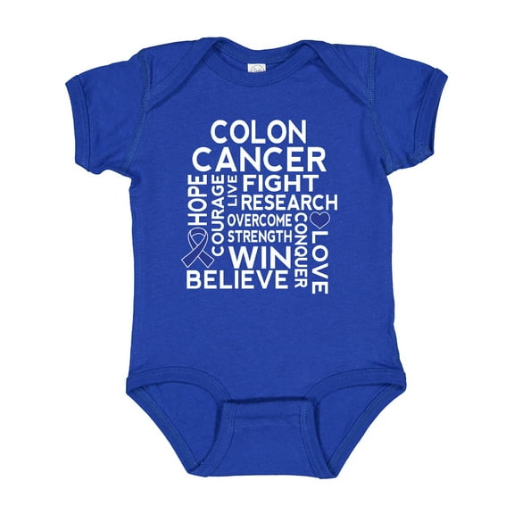 Inktastic Colon Cancer Awareness Ribbon Boys or Girls Baby Bodysuit