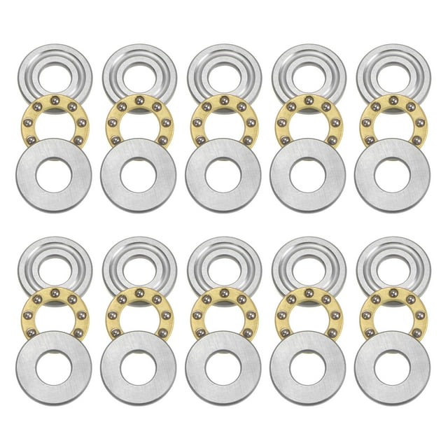 Unique Bargains F5-12M Roulements à Billes Miniatures 5x12x4mm Acier Chromé avec Rondelles Lot de 10