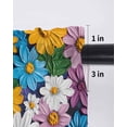 thumbnail image 6 of Colorful Spring Floral Tier Curtains 45 Inch Length,Sheer Curtains for Bedroom Living Room Window Modern Oil Painting Flowers Rod Pocket Drapes Kitchen Curtains Small Half Window 27.5"x45" 2 Panels, 6 of 6