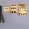 thumbnail image 2 of Portrait Round Plus Exercise is a Dirty Word. It Makes Me Want To Wash My Mouth Out With Beer Wall or Door Sign | Funny Naughty Decor - Medium, 2 of 8